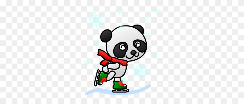 273x300 Panda Rojo Clipart De Patinaje Sobre Hielo - Patinaje Sobre Hielo Clipart
