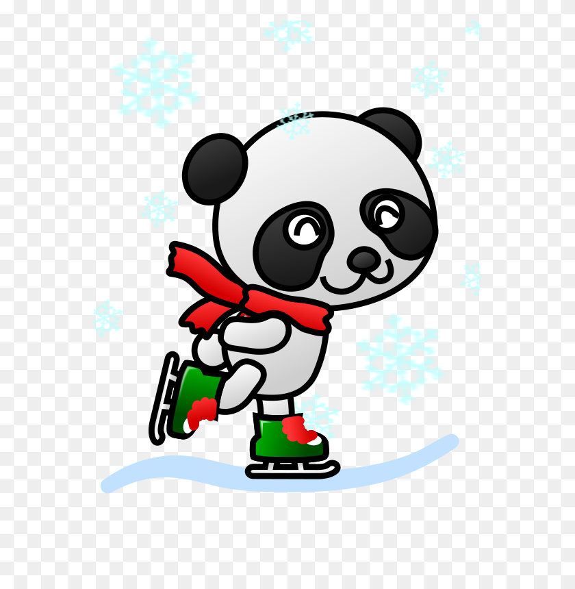 566x800 Panda Rojo Lindo Oso Panda Clipart Clipart Rojo Deportes - Gratis Oso Clipart
