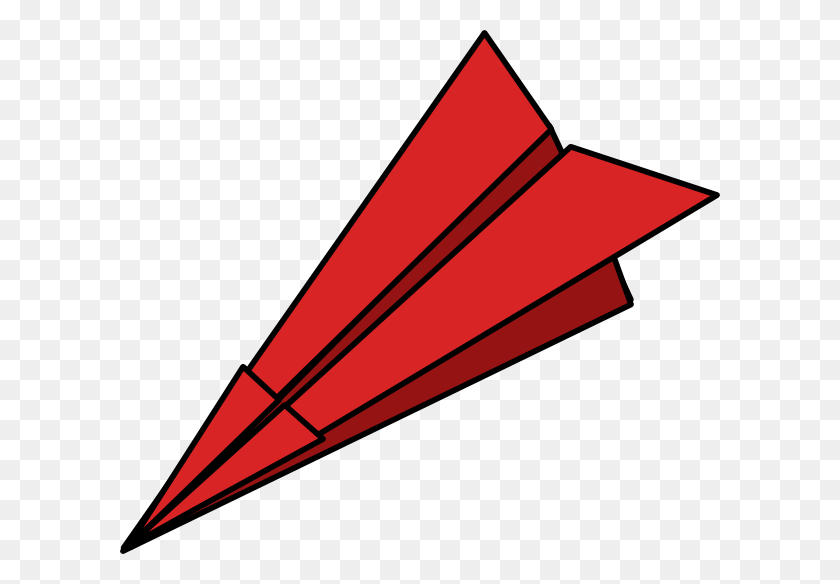 600x524 Red Paperplane Clip Art - Red Airplane Clipart