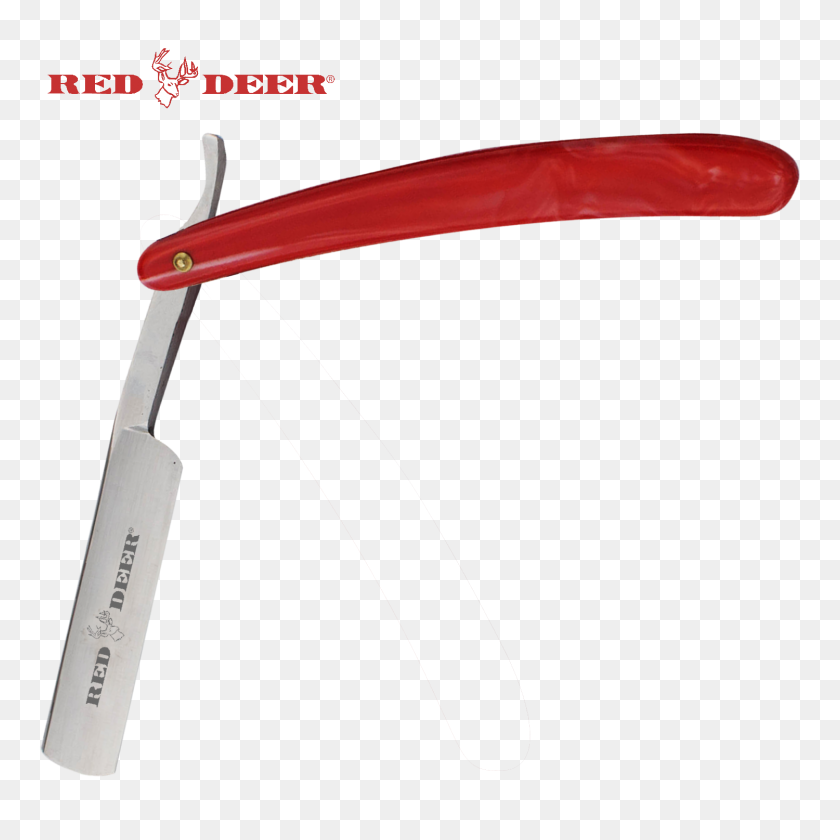 1500x1500 Red Pearl Red Deer Shaving Barber Vintage Straight Razor Panther - Straight Razor PNG