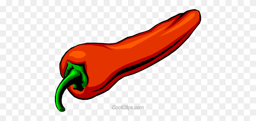 480x338 Red Pepper Royalty Free Vector Clip Art Illustration - Jalapeno Clipart