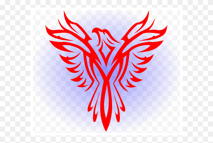 600x505 Red Phoenix Bird Phoenix Clip Art Crazy Train - Phoenix Clipart