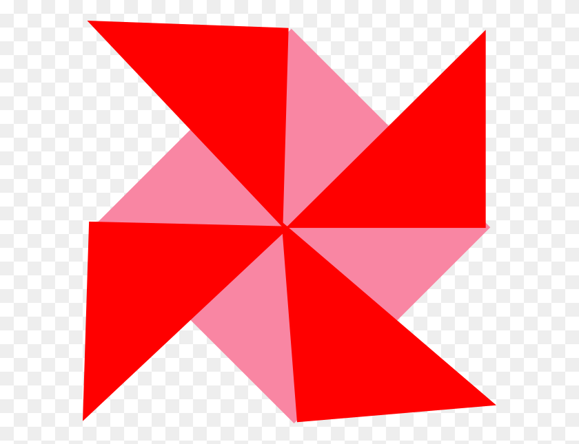 600x585 Red Pinwheel Clip Art - Pinwheel Clipart