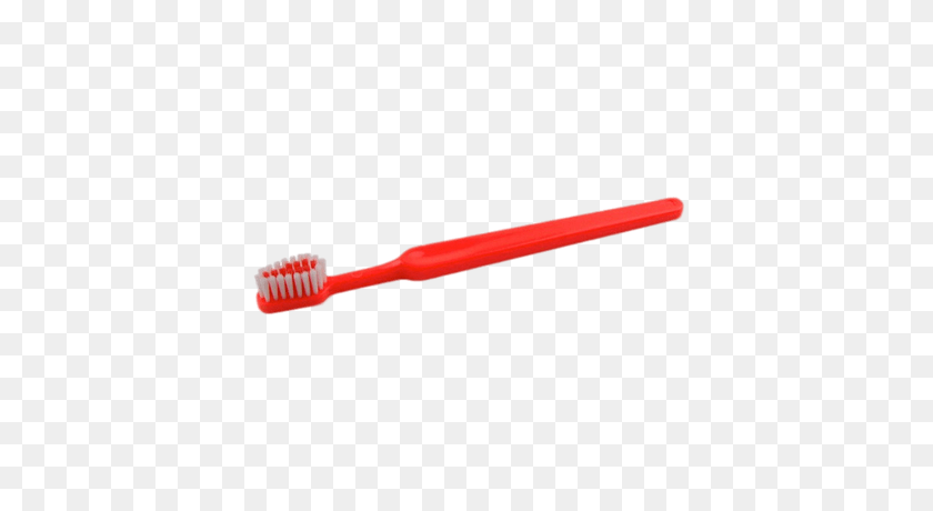400x400 Red Plastic Toothbrush Transparent Png - Toothbrush PNG