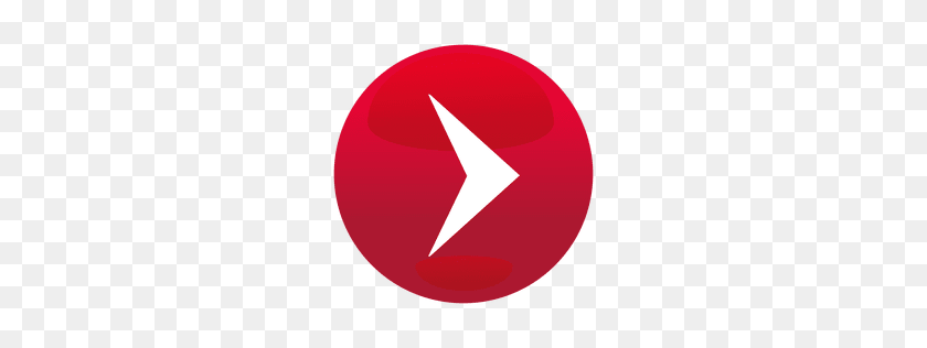 256x256 Red Play Round Button - Red Button PNG