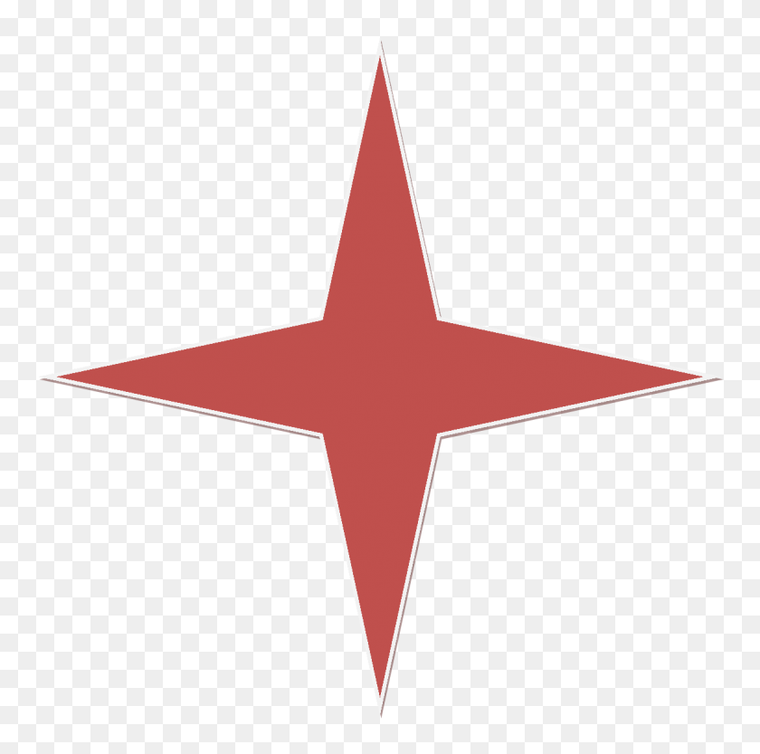 1161x1151 Red Point Star - Star PNG