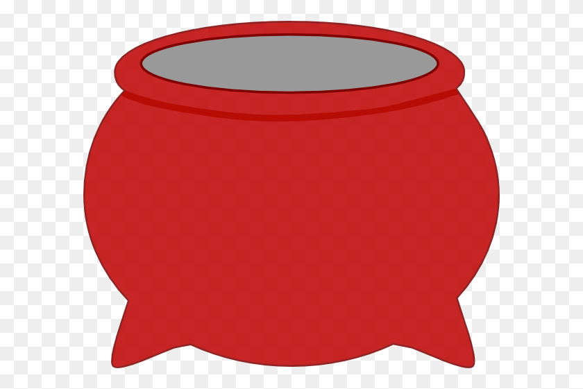 600x501 Red Pot Clip Art - Pot Clipart