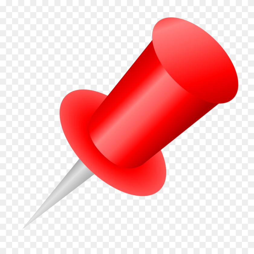 800x800 Red Push Pin Transparent Png - Red Background PNG