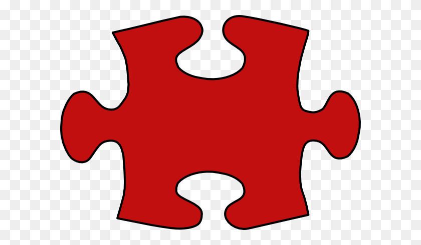 600x430 Red Puzzle Peice Clip Art - Taz Clipart