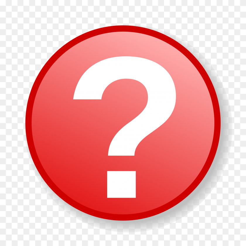 2000x2000 Red Question Icon With Gradient Background - Red Question Mark PNG