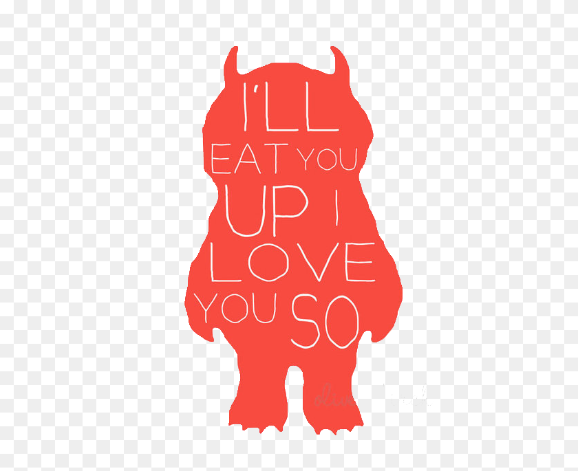 500x625 Red Quote Monster Transparent Where The Wild Things Are Trans Par - Where The Wild Things Are PNG