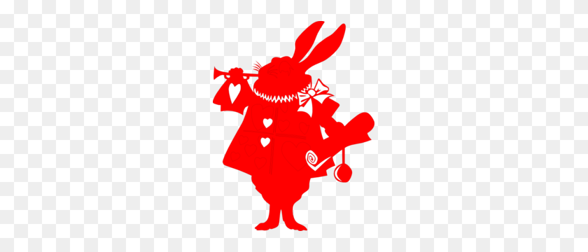 231x300 Red Rabbit Silhouette From Alice Clip Art - Rabbit Silhouette Clip Art