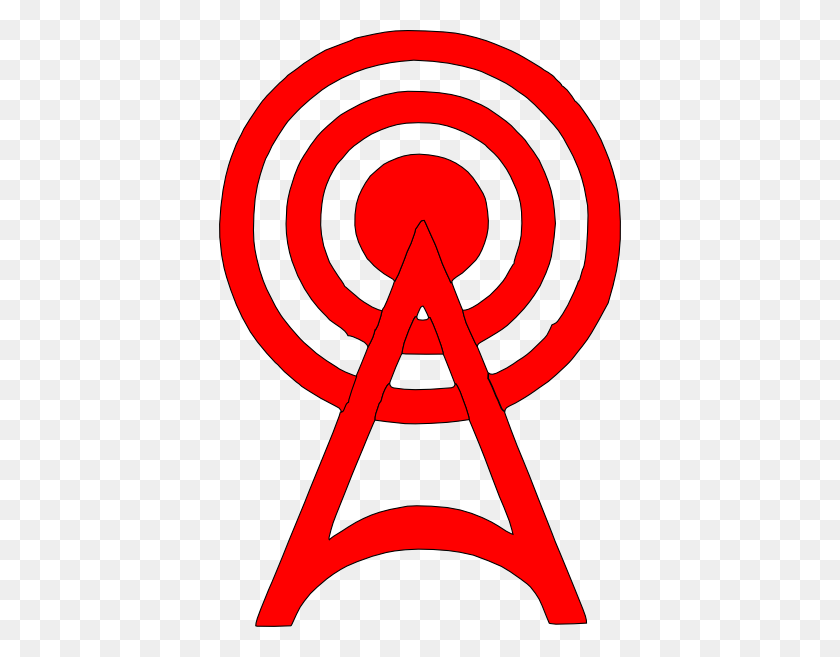 402x597 Red Radio Tower Icon Clip Art - Radio Tower PNG