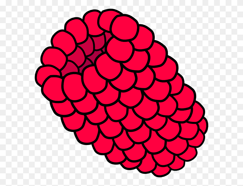 600x584 Red Raspberry Clip Art - Raspberry Clipart