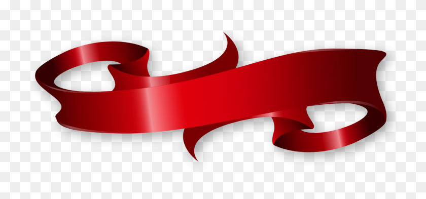 1635x700 Red Ribbon Banner - Ribbon Banner PNG