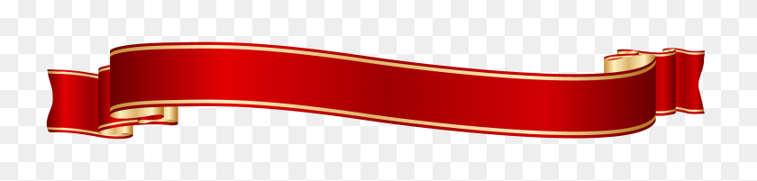3576x651 Красная Лента Баннер Клипарт Картинки - Клипарт С Прямой Лентой