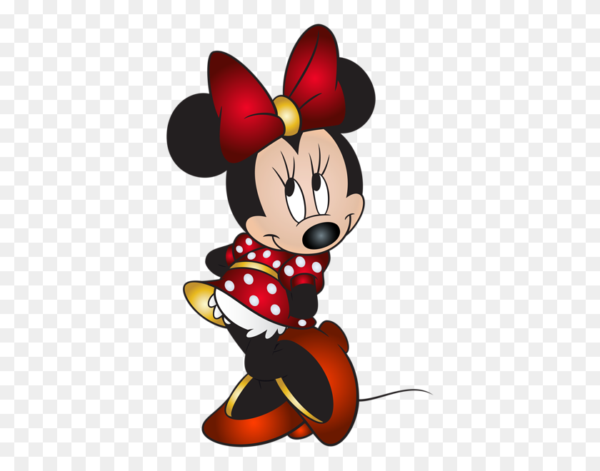 378x600 Imágenes Prediseñadas De Minnie Mouse De Cinta Roja En Pic - Imágenes Prediseñadas De Ratón Png