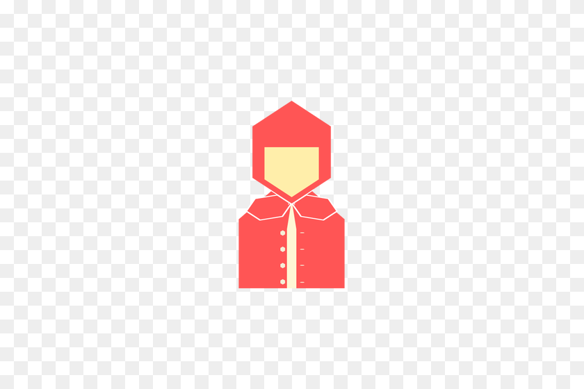 353x500 Red Riding Hood Character Drawn In Hexagons Vector Clip Art - Hexagon Clipart