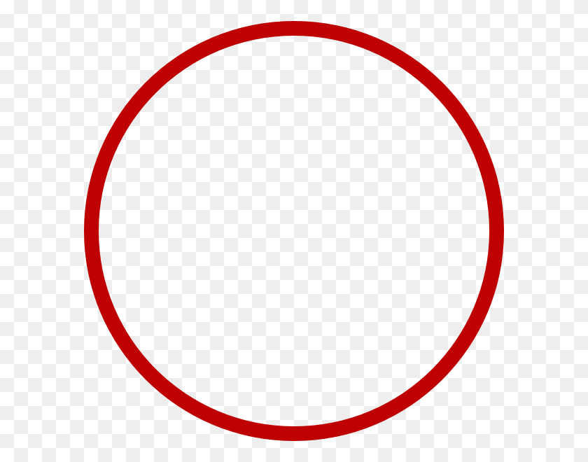 600x600 Red Ring Clip Art - Red Circle PNG