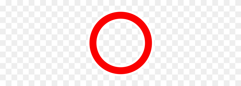 240x240 Red Ring White Outline - Red Ring PNG