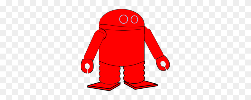 299x276 Red Robot Clip Art - Robot Clipart Free