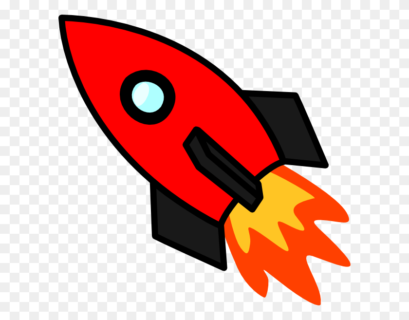 600x597 Red Rocket Clip Art - Rockets PNG