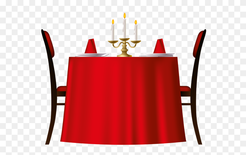 600x469 Red Romantic Table Png - Table Clipart PNG