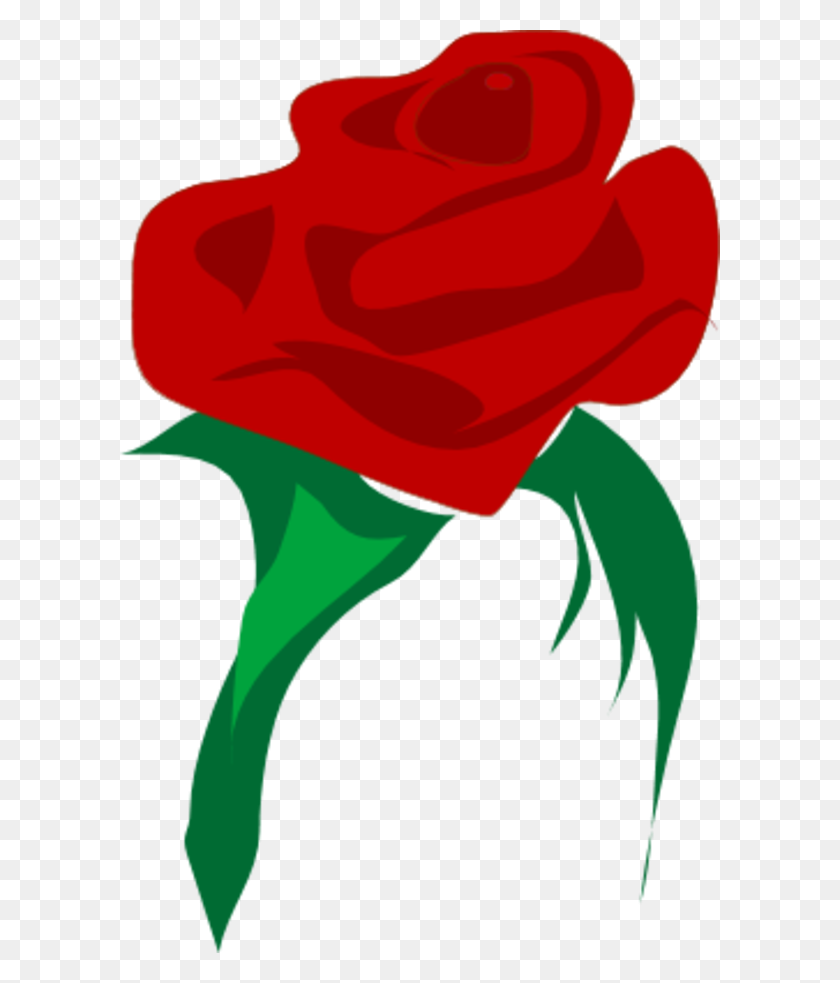 600x923 Red Rose - Rose Clipart Transparent