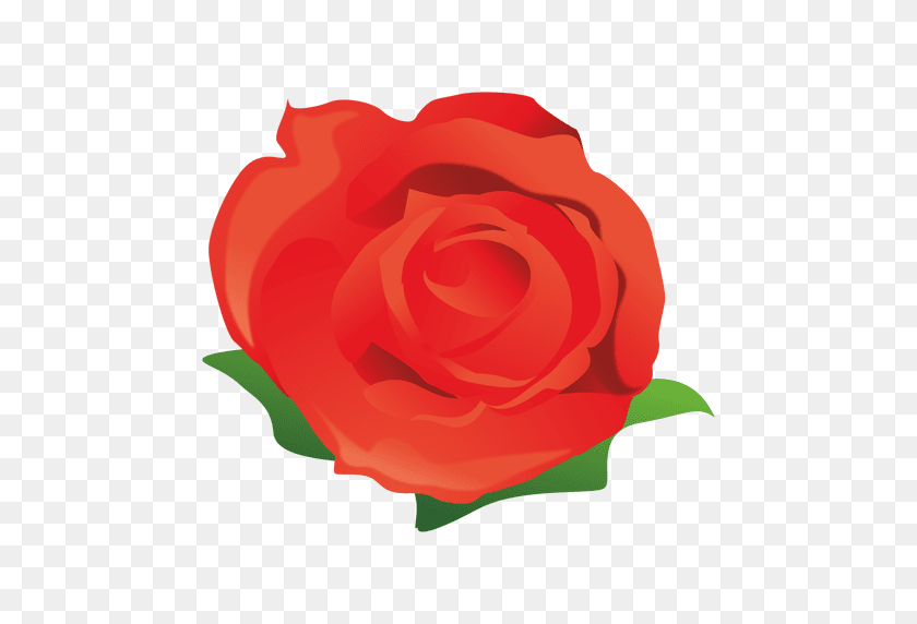 512x512 Красная Роза Мультфильм - Цветок Розы Png