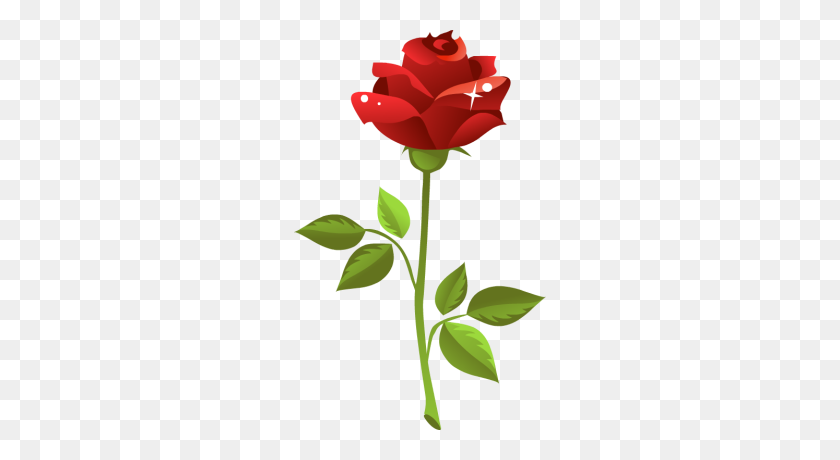 252x400 Red Rose Clip Art - Bouquet Clipart