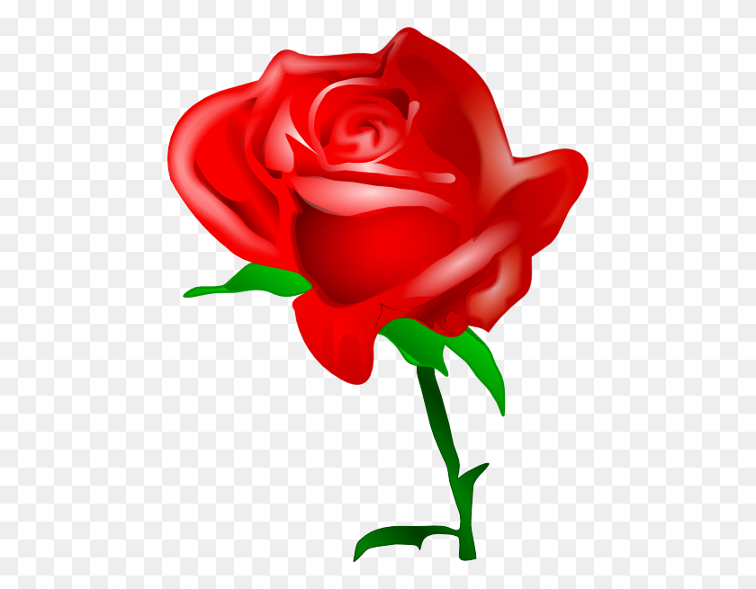 468x595 Red Rose Clip Art Free Vector - Rose Petal Clipart