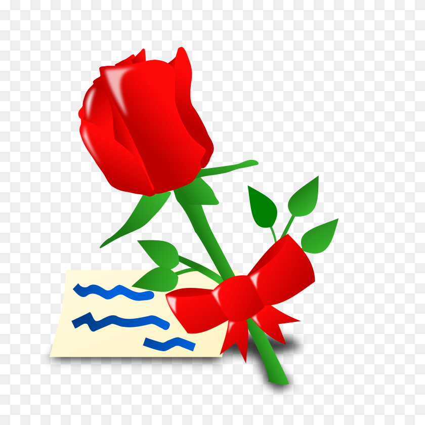 2400x2400 Красная Роза Клипарт День Святого Валентина Роза - Очарованная Роза Клипарт