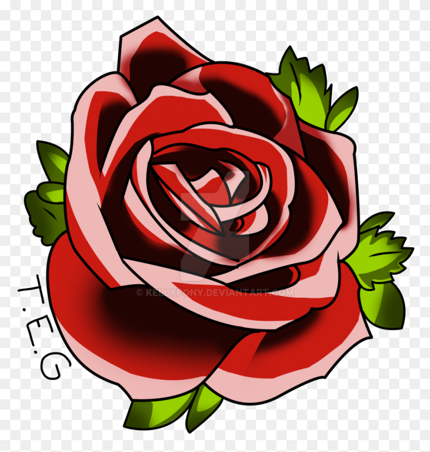 900x950 Red Rose Tattoo Png - Rose Tattoo PNG