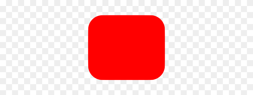 Red Rounded Rectangle Icon - Red Rectangle PNG