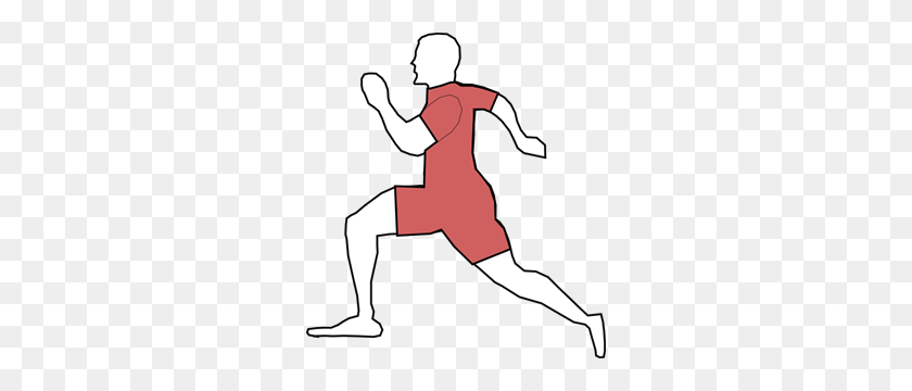 276x300 Red Running Man Clipart Png For Web - Person Running PNG