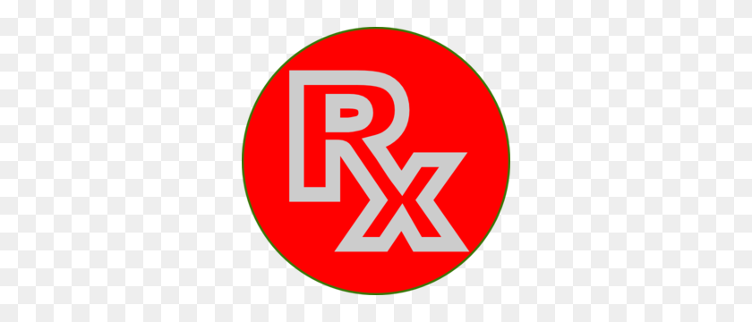 300x300 Red Rx Button Clip Art - Rx Clipart