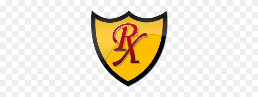 256x256 Red Rx Yellow Shield Clipart Clipart Image - Tn Clipart