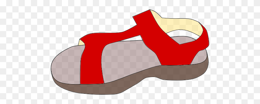 512x275 Red Sandal Clipart - Sandal PNG