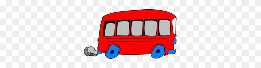 299x159 Red School Bus Clip Art - Church Van Clipart