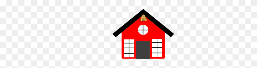 298x165 Red School House With Bell Clip Art - School Bell Clipart