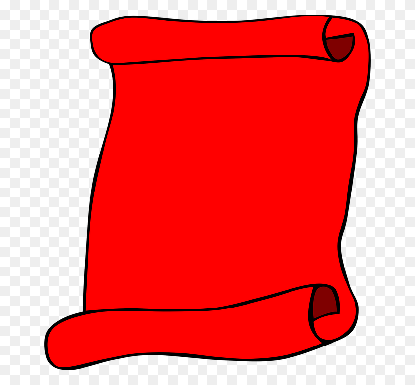 660x720 Red Scroll Clipart, Explore Pictures - Scroll Clipart PNG
