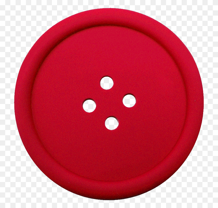 731x740 Botón De Costura Rojo Con Agujero Imagen Png - Ovalada Roja Png