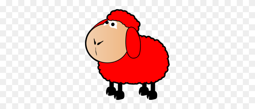 279x299 Red Sheep Clip Art - Red Nose Clipart