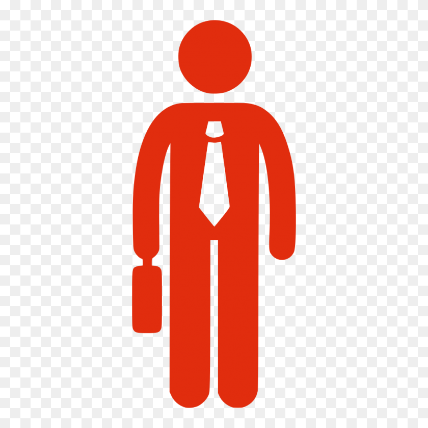 1000x1000 Red Silhouette - Salesman Clipart
