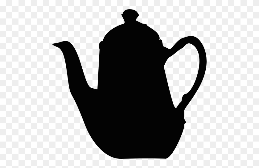 500x486 Red Silhouette Vector Clip Art Of Tea Pot - Hot Pot Clipart