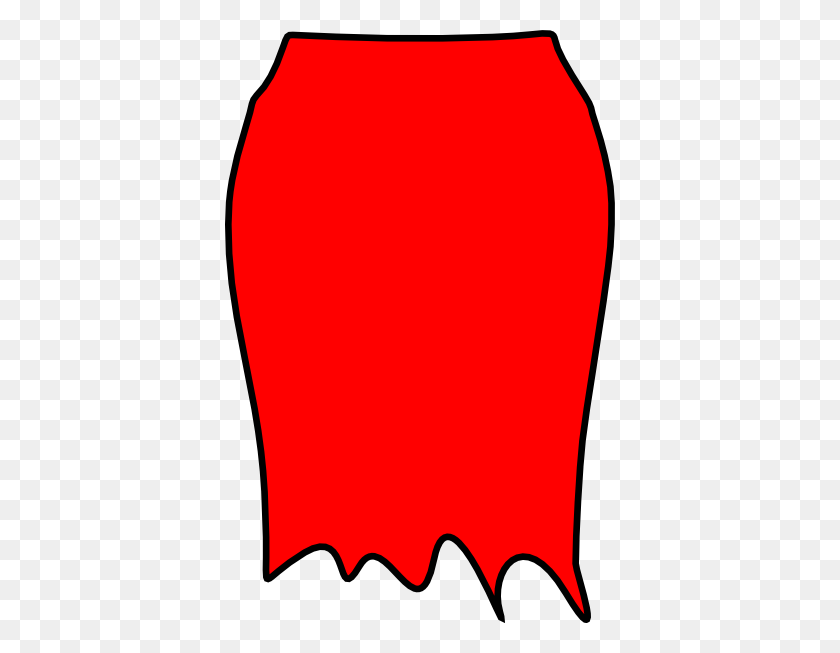 390x593 Red Skirt Clip Art - Little Red Riding Hood Clipart