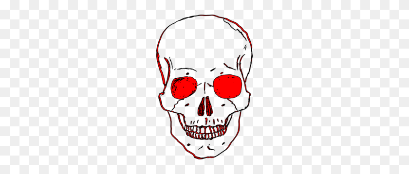 198x298 Red Skull Clip Art - Red Skull Clipart