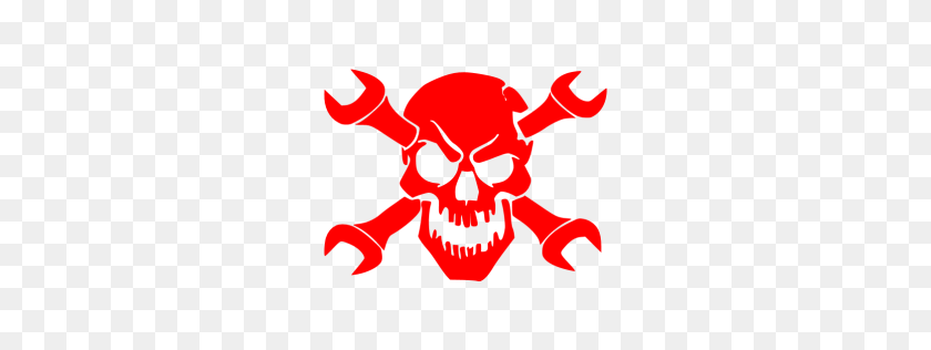 256x256 Red Skull Icon - Red Skull PNG
