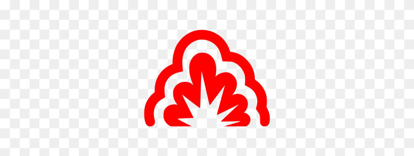 256x256 Red Smoke Explosion Icon - Red Smoke PNG