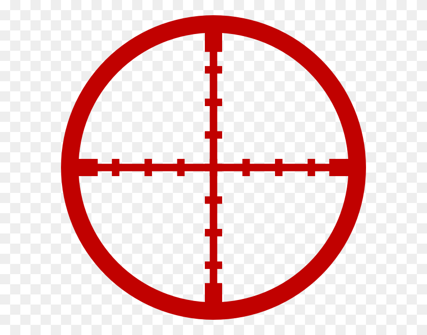 600x600 Red Snipper Target Clip Art - Bullseye Clipart
